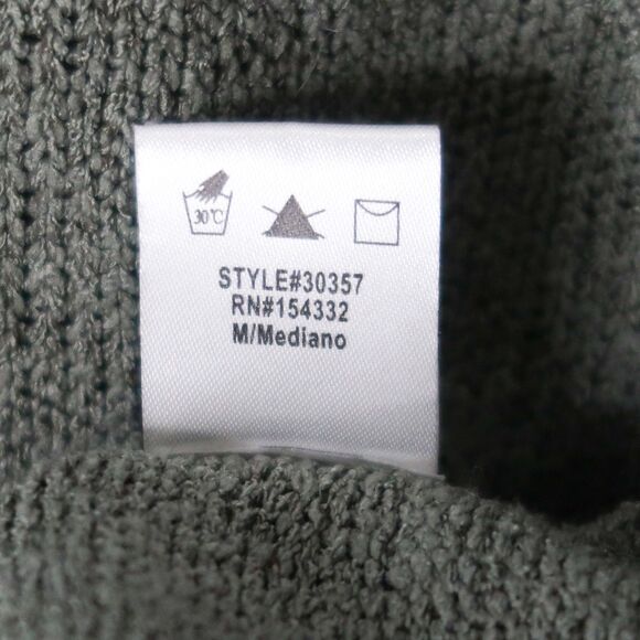 Kye Mi Womens Cowl Neck Sweater Size Medium Green Cropped Grunge - Picture 8 of 9